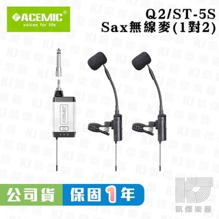 【RB MUSIC】新款避震音頭 ACEMIC Q2 ST-5S 薩克斯風 Sax 一對二 無線麥克風 SAX MIC