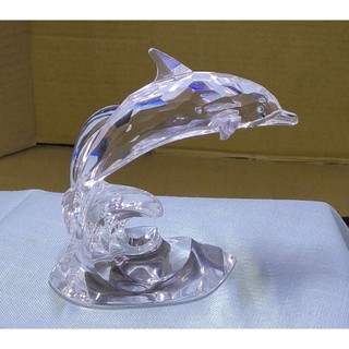 水晶雕刻海豚 施華洛世奇 SWAROVSKI 奧地利水晶 手工水晶 限量收藏品 櫥櫃典藏擺飾 奢華精品 家飾擺設 水晶藝