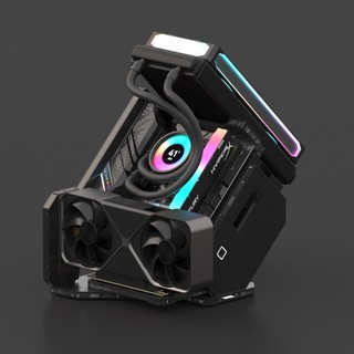 GEEEK Rhino S Pro MINI-ITX 開放式機殼 支援 ATX SFX電源 120 240 360 水冷