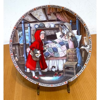 1988 Knowles "LITTLE RED RIDING HOOD" 童話故事 小紅帽 瓷盤 立畫 絕版