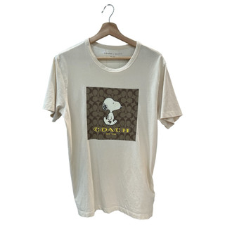 【桃園春日店】 COACH x PEANUTS 米色 短袖T恤 SIZE S 等級B CE544