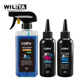 【WILITA 威力特】極致自行車鏈潔潤3件組(傳動系統清潔+濕性潤滑油+乾性潤滑油)