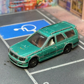 TOMICA-A03-無盒戰損- Nissan Stagea 綠