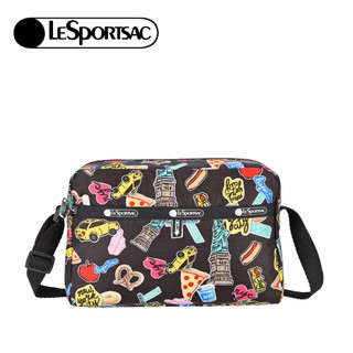 Lesportsac Daniella Crossbody 拉鍊斜背包 側背包 通勤隨身包 女包(紐約城市) 情人節禮物