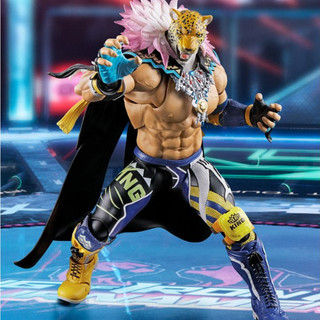 萬代 S.H.F SHF 鐵拳8 KING 豹王 金 可動完成品 豬帽子模型玩具