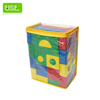 《玩具百寶箱》USL遊思樂益智教具-EVA泡棉積木(68PCS) 軟質發泡積木/軟積木 台灣製