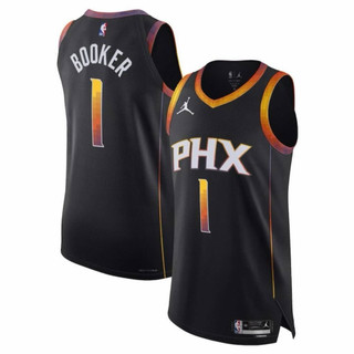 NBA 鳳凰城太陽 Devin Booker 球員版 球衣 Jordan Authentic 黑太陽 尺寸AU40
