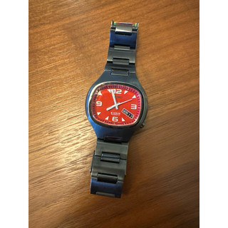 可議價Seiko S Wave Automatic, black IP with red dial, 7S26-5010
