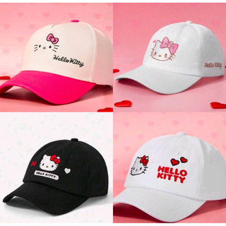 Hello Kitty鴨舌帽 漁夫帽 雙面帽 潮流印花 遮陽軟頂 休閒 棒球帽 帽子