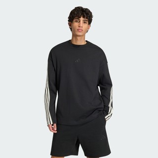 【adidas 愛迪達】長袖上衣 男 寬鬆版型 亞規 M AK 3S LS TEE 黑 KF2427