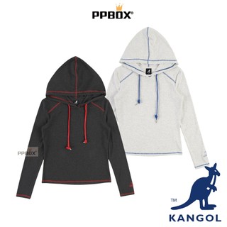 KANGOL 袋鼠 女裝連帽修身長袖 66521008 時尚