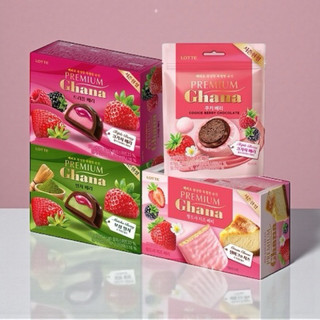 韓國 樂天LOTTE Premium Ghana 巧克力 草莓起司 莓果 抹茶 草莓巧克力球 餅乾