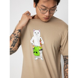 RIPNDIP BBQ DAY TEE 駝色 短袖T恤 中指貓 台灣總代理-ALL