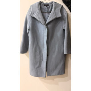 UNIQLO羊毛連帽大衣7成新二手
