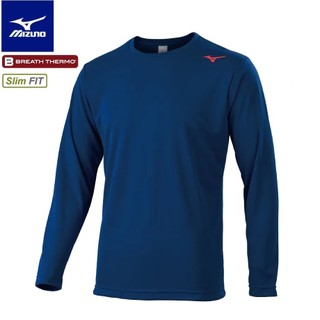 MIZUNO 美津濃 Slim FIT 男款長袖運動T恤 發熱保暖材質 合身剪裁32TAA50616 出清特價$989