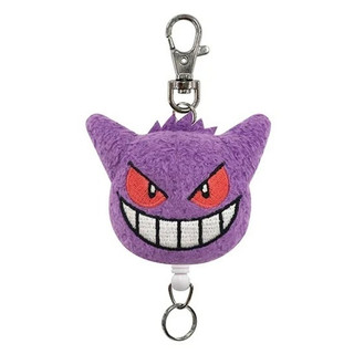 Pokemon Mascot Reel Key Chain Gangar 寶可夢 吉祥物 耿鬼 拉環 伸縮鑰匙圈