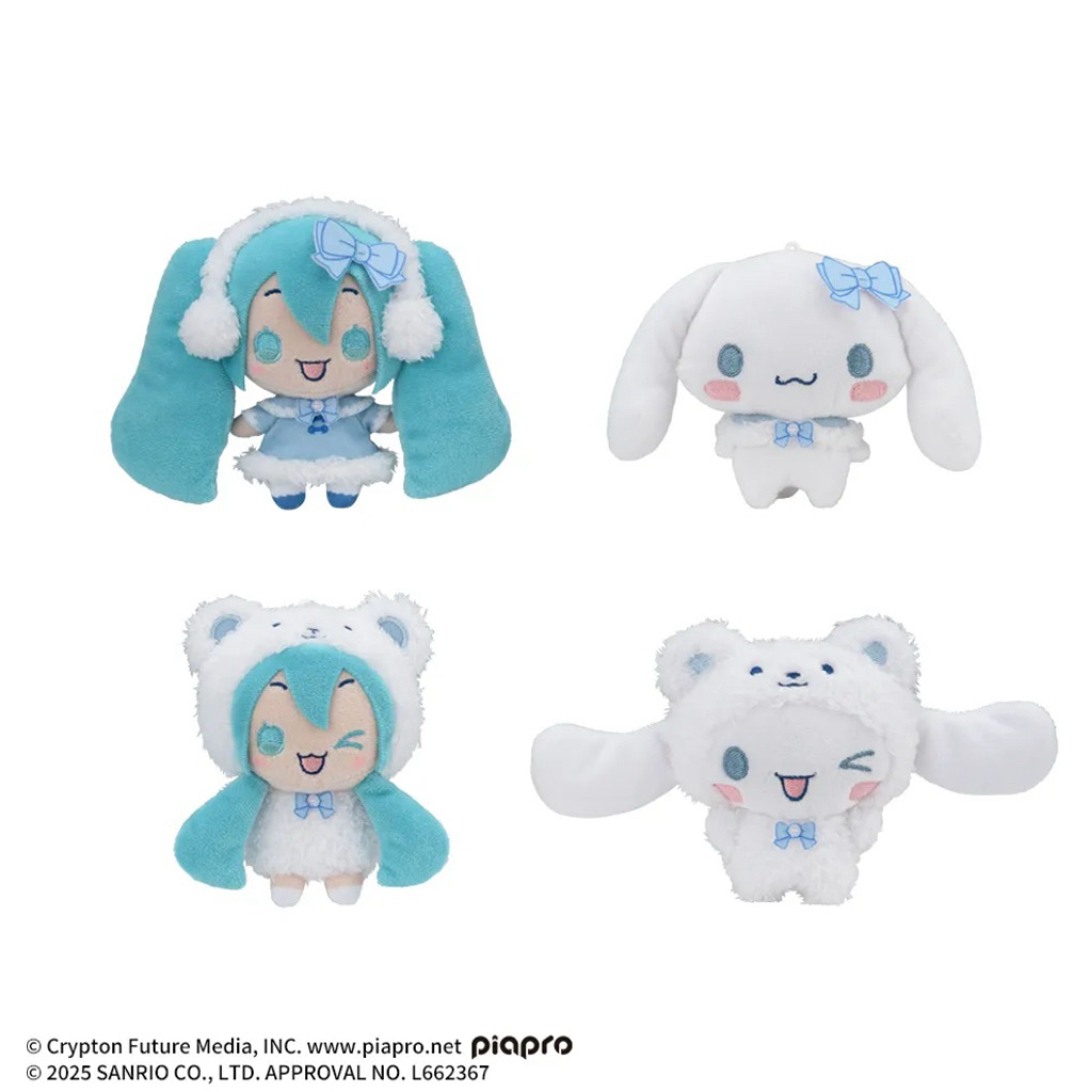 ❤Lika小舖❤G初音大耳狗 日本帶回 全新正版現貨 三麗鷗景品玩偶布偶娃娃 聯名款初音吊飾ミク ✕シナモロール 押上