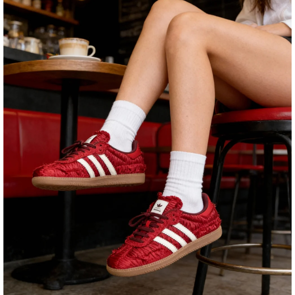 🎯輕氧~Caroline x adidas originals Samba OG  德訓 蕾丝邊 芭蕾少女 透氣網布