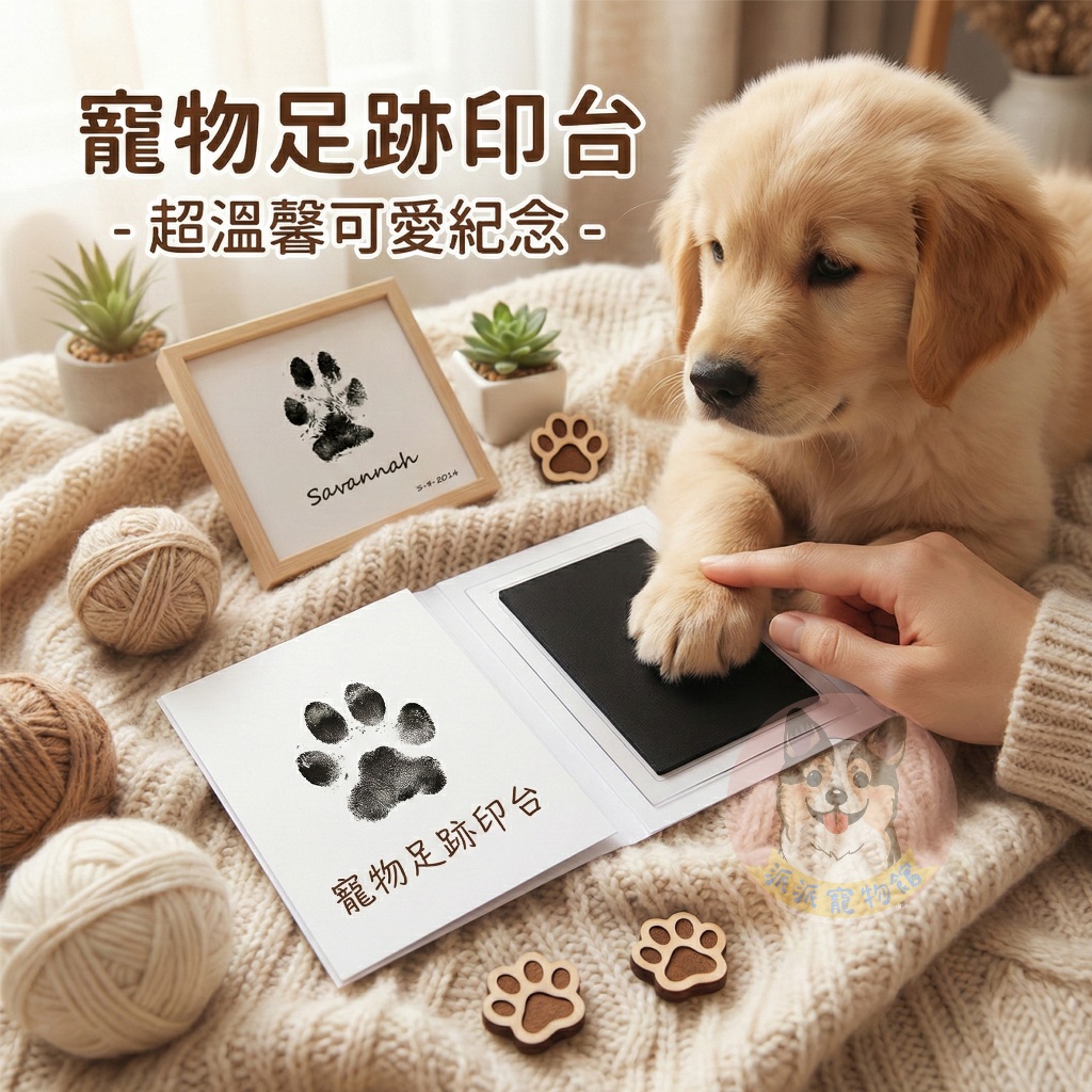 寵物足跡印台👣 寵物紀念品 寵物腳印 狗狗腳印 狗掌 貓掌 貓咪腳印 寵物用品禮物相框印台小狗小貓幼貓幼犬印泥印章可愛