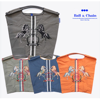 Ball&Chain 手提包 環保購物袋 可摺疊收納 刺繡花紋 M尺寸 L尺寸 TWO HORSES 雙馬 預購