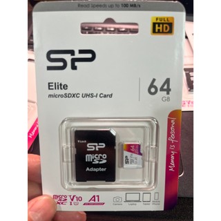 SP micro SD UHS-I U1 Full HD 記憶卡 64GB TF卡 5年保固 廣穎 全新商品 附轉卡