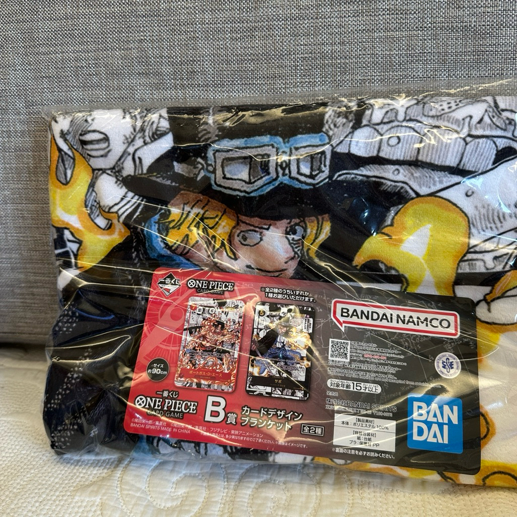 日版🇯🇵 航海王 海賊王《 卡牌遊戲 CARD GAME 》 一番賞 B賞 薩波款 卡牌設計毛毯
