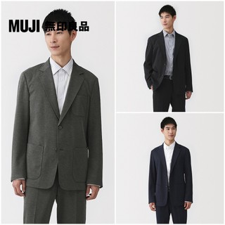 【MUJI 無印良品】男彈性針織外套