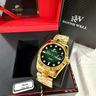 【浪威｜全新】現貨 ROUND WELL 手錶 機械錶 男錶 蠔式 薄荷面 鋼錶｜Little Bee 小蜜蜂精品