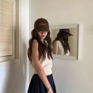 kiki | 韓系棕色鴨舌帽 女款2026正流行帽子 大帽簷顯臉小帽子 遮陽帽 大帽簷顯臉小棒球帽