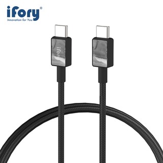 【iFory】 iPhone 15/1617Android/手機適用 Type-C to Type-C 快充 編織充電線