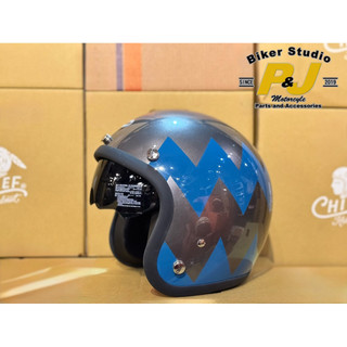 P&J 捷寶騎士部品 現貨免運優惠中 Chief demeter 內建墨片 復古帽 3/4 安全帽 彩繪帽 鋸齒彩繪