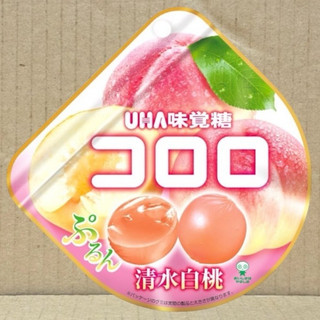 《日本零食倉庫》🇯🇵現貨供應 UHA味覺糖KORORO白桃軟糖40g 2026.10.31 水蜜桃軟糖 味覺糖軟糖