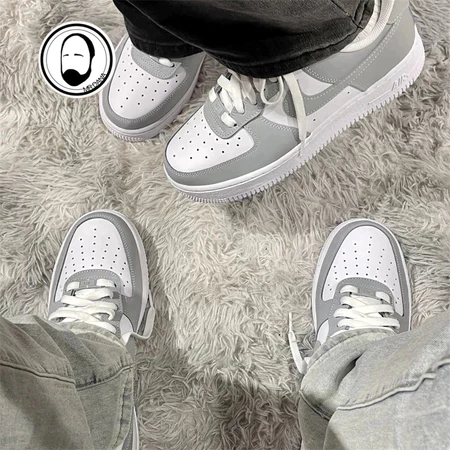 日本代購 Nike Air Force 1 AF1 White Grey 灰 灰色 灰勾 休閒鞋 FD9763-101