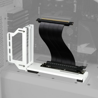 EZDIY-FAB 垂直式顯示卡支架 白 含黑色 PCIe3.0 Gen3 20cm 排線