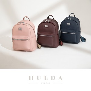 【金安德森】 Hulda 前袋拉鍊後揹包 藍色 酒紅色