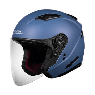 【SOL Helmets】SO-7E開放式安全帽 (素色 消光深藍) ｜SOL安全帽官方商城｜排齒釦