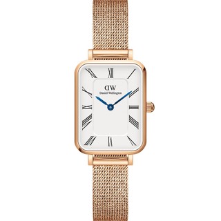 Daniel Wellington DW 女錶-20x26mm Quadro 極簡方形米蘭帶手錶 DW00100687