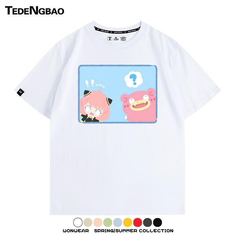 台灣熱賣🔥純棉高品質🔥寶可夢呆呆獸聯名間諜過家家t恤夏季短袖t恤圓領t恤情侶裝韓系上衣可愛美式上衣日系上衣卡通印花加大