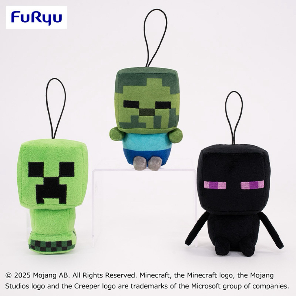 ❤Lika小舖❤Minecraft日本帶回 全新正版現貨 麥塊景品玩偶布偶娃娃 苦力怕吊飾小黑殭屍終界使者當個創世神押上