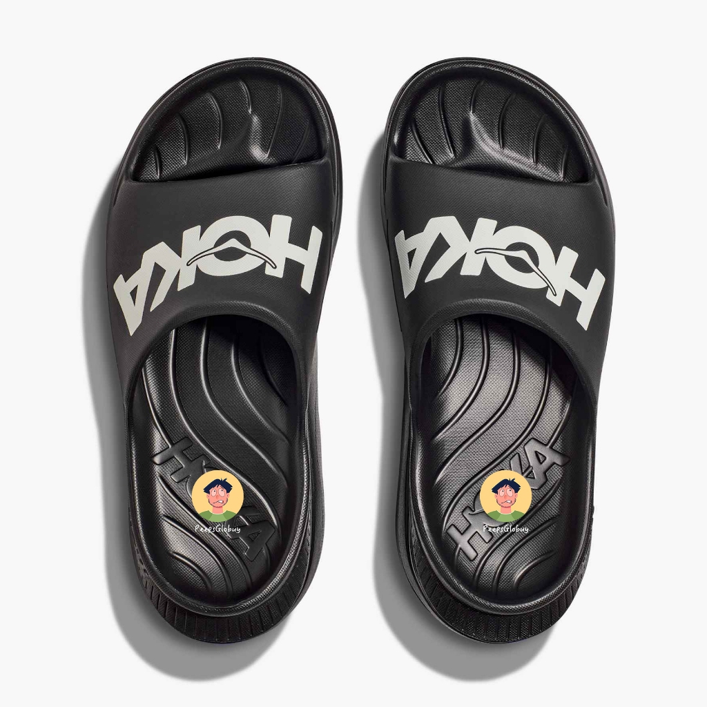 HOKA Ora Athletic Slide 肌力恢復舒壓鞋 柔軟輕便 人體工學 足弓支撐 中性款 黑色厚底 一字拖鞋