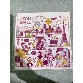日本 Aeon mall 毛巾 小方巾 紀念品