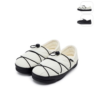 【FILA】中性 PUFFER MALLOW 保暖懶人鞋-白 4-C630Z-112