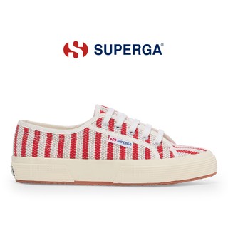 SUPERGA 女鞋 休閒鞋 2750 COTTON 系列 條紋 親子款 紅米色 S5138VW-AA9