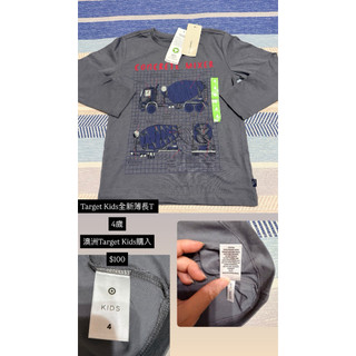 Target Kids全新薄長T 4號 澳洲Target Kids購入