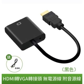 HDMI轉VGA／轉接器／有音源線／無供電／新品