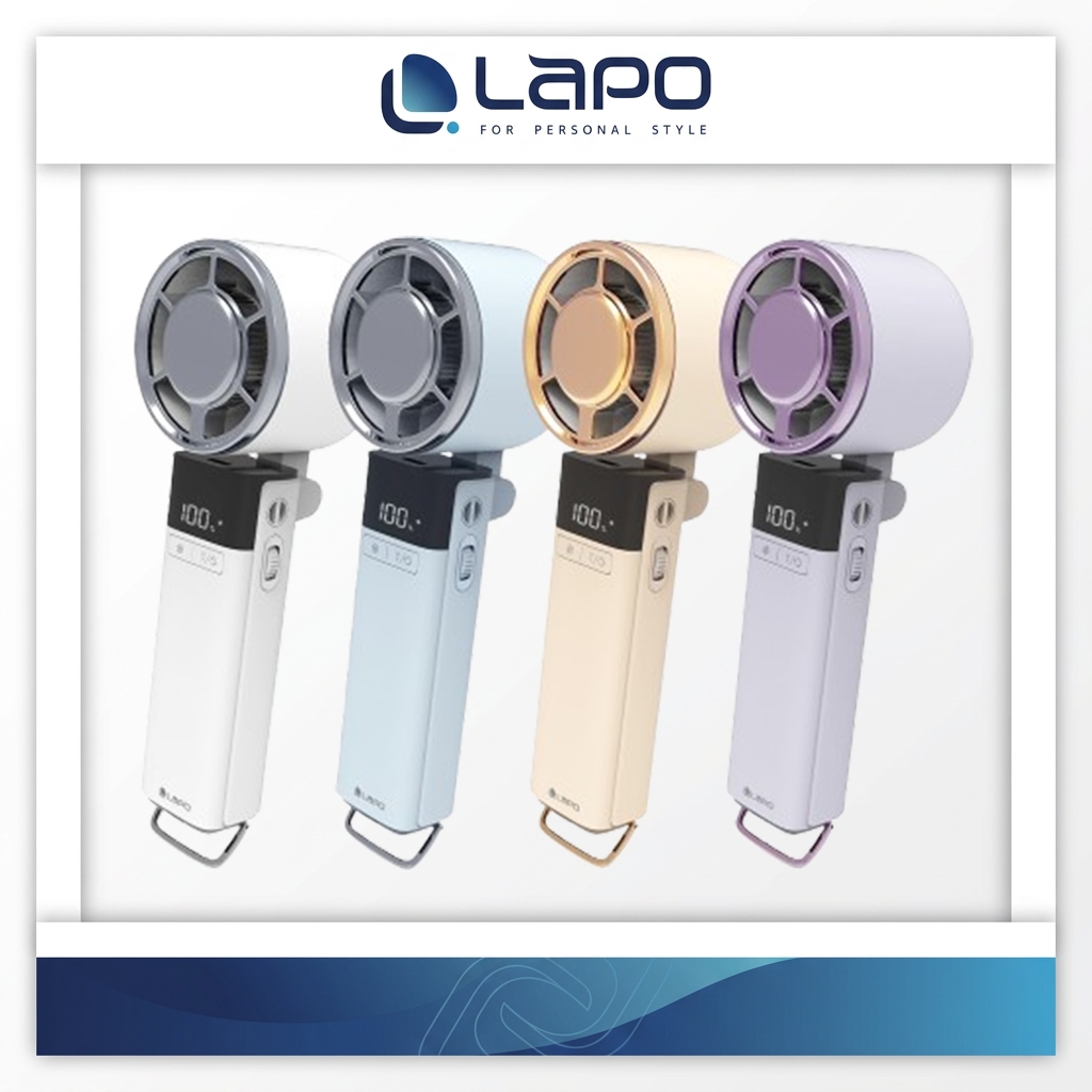 【LaPO】沁冷多功能三用風扇 快充 製冷風扇 手持 頸掛 松下電芯 隨身風扇 5000mAh 手電筒模式  LF-03