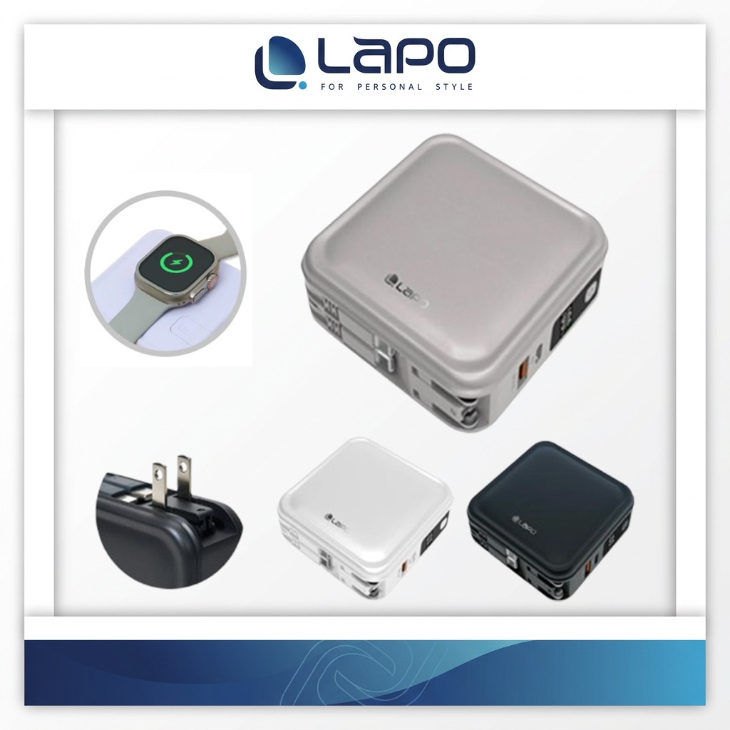 【LaPO】第三代10000mAh/37Wh無線快充行動電源 WT08 超進化適用 applewatch 快充 原廠商城