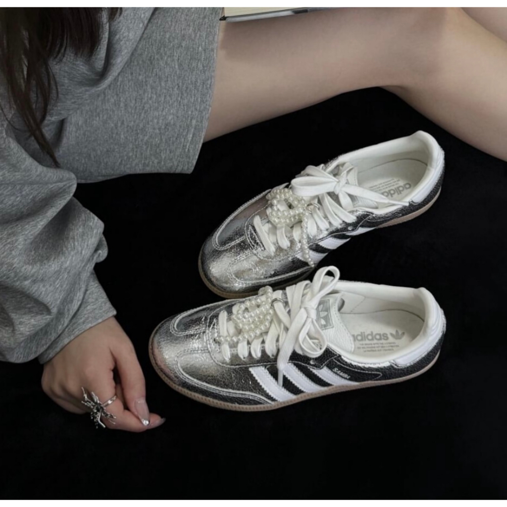 • sugar 	 ADIDAS SAMBA OG 液態碎銀 爆裂銀 金屬銀 JR0035