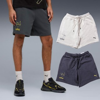 PUMA X POKÉMON RELAXED 7 SHORTS 灰 米 皮卡丘 謎擬Q 寶可夢 7吋短褲【634918】