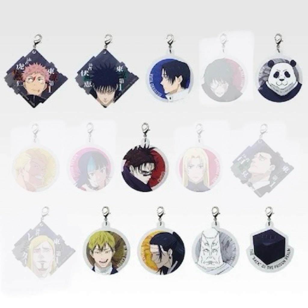 咒術迴戰死滅洄游一番賞M賞透明壓克力吊飾 虎杖伏黑乙骨胖達熊貓脹相直哉羂索天元獄門疆